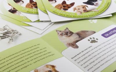 Gestaltung einer Imagebroschüre Tiernahrung für petnatur GmbH
