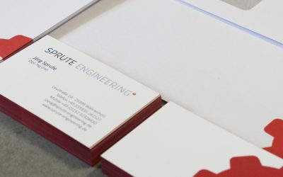 Logoentwicklung und Visitenkarten mit Farbschnitt